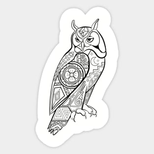 Southwestern Owl design Sticker